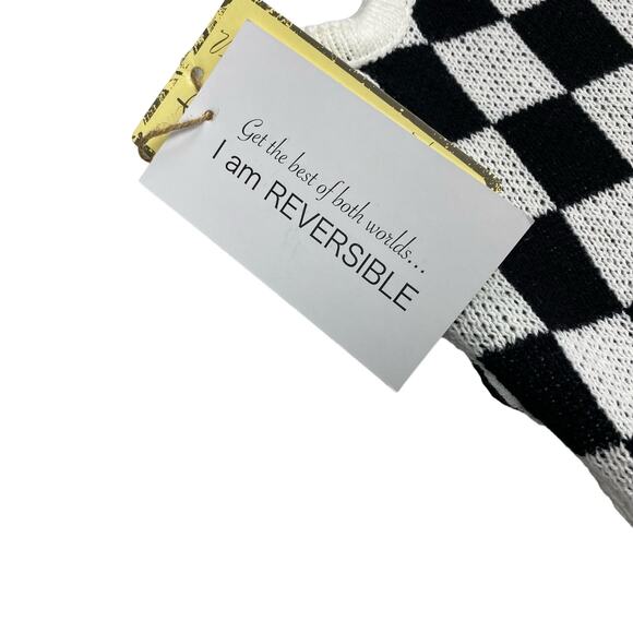 NWT VINTAGE HAVANA Sabrina Reversible Checkered Knit Tank Sz Medium - Picture 5 of 6